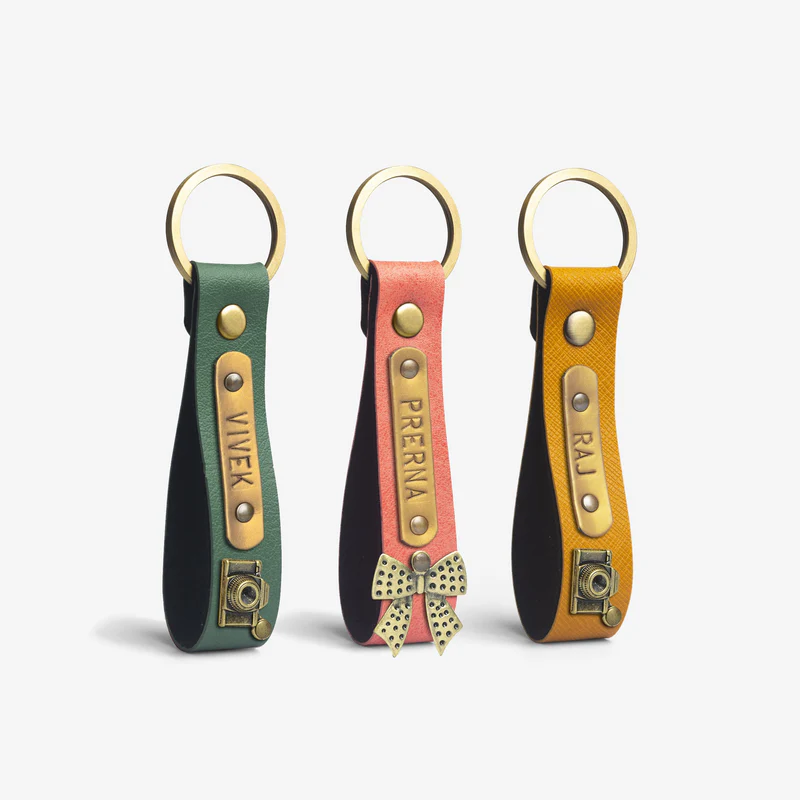 Personalized Leather Keychain - YOURNAME